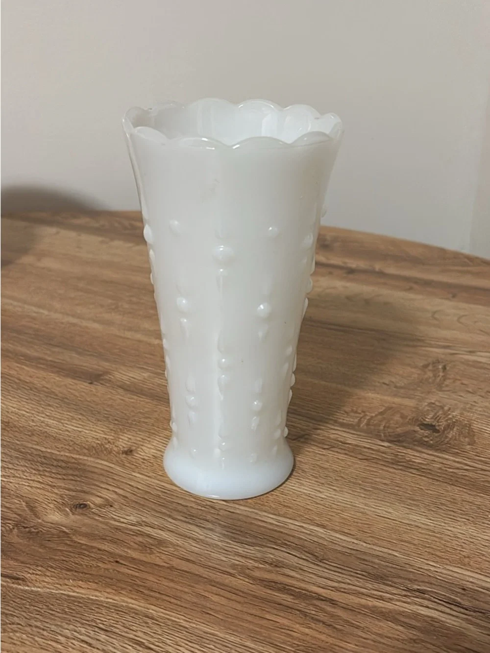 White Milk Glass Hobnail Vase - Home Accents